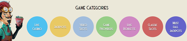 lab casino game categories