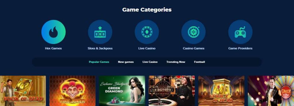 planet casino all games